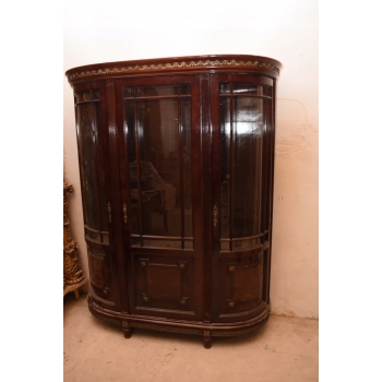 Przeszklona Witryna – Drewno, Złocone Okucia - W stylu Empire Gablota