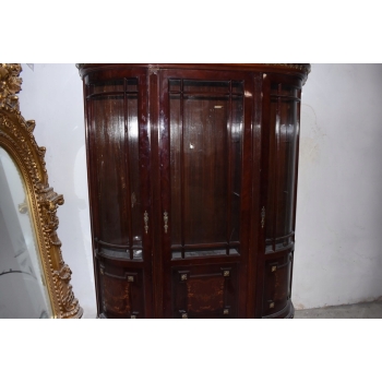 Przeszklona Witryna – Drewno, Złocone Okucia - W stylu Empire Gablota