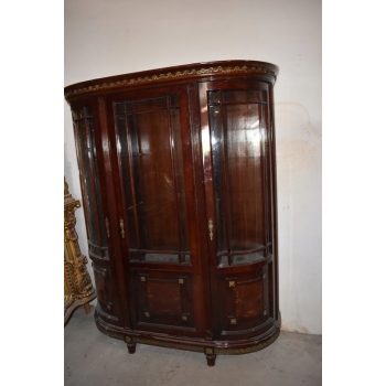 Przeszklona Witryna – Drewno, Złocone Okucia - W stylu Empire Gablota