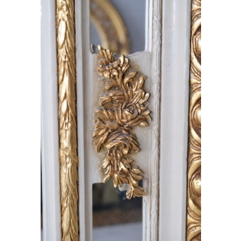 Pałacowe Złoto Kremowe Lustro - Owalne - Rama - 207 x 124 cm