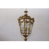 Lampa z Brązu - Wisząca Latarnia Styl Empire - Brąz + Szkło - ! 70CM