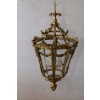 Lampa z Brązu - Wisząca Latarnia Styl Empire - Brąz + Szkło - ! 70CM