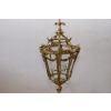 Lampa z Brązu - Wisząca Latarnia Styl Empire - Brąz + Szkło - ! 70CM