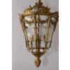 Lampa z Brązu - Wisząca Latarnia Styl Empire - Brąz + Szkło - ! 70CM