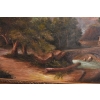 Wielki Obraz Olejny - Las i Rzeka - Duża Złota Rama 233x160cm