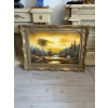 Leśny Pejzaż Dom Jezioro - Przepiękny Obraz Dekoracja 115x85cm