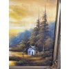 Leśny Pejzaż Dom Jezioro - Przepiękny Obraz Dekoracja 115x85cm