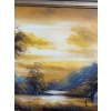 Leśny Pejzaż Dom Jezioro - Przepiękny Obraz Dekoracja 115x85cm