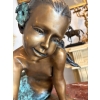 Fontanna Dziewczynka z Muszlą Syrenka z Brązu Patynowanego – Figura 90cm