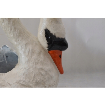 Żeliwna Donica Biały Łabędź - Doniczka - Figura Rzeźba z Żeliwa