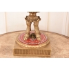 Porcelanowy Czerwony Wazon - Puchar Amfora Porcelana i Brąz - Kwiat Ozdoba
