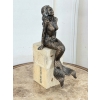 Siedząca Syrenka - Syrena Ryba - Akt - Żeliwna Figura - Żeliwo Ozdoba