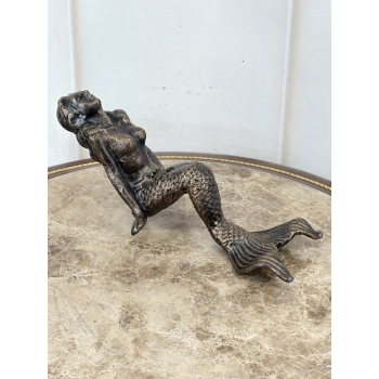 Siedząca Syrenka - Syrena Ryba - Akt - Żeliwna Figura - Żeliwo Ozdoba