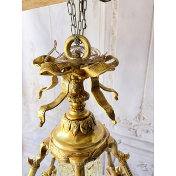 Pałacowy Wiedeński Żyrandol z Brązu + Kryształy 22 żarówki - Lampa 145cm