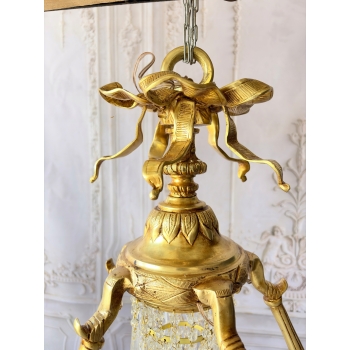 Pałacowy Wiedeński Żyrandol z Brązu + Kryształy 22 żarówki - Lampa 145cm