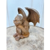 Żeliwna Stara Figura - Przyczajony Gargulec Toskański - Rustykalna Figurka