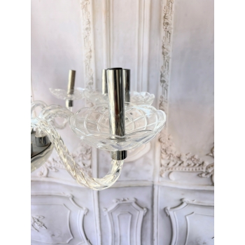 Przezroczysty Pałacowy Szklany Żyrandol - Lampa Sufitowa - Uszkodzony
