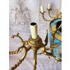 Porcelanowy Żyrandol Pałacowy z Malunkami - Porcelana + Brąz Lampa Sufitowa
