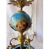 Porcelanowy Żyrandol Pałacowy z Malunkami - Porcelana + Brąz Lampa Sufitowa