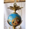Porcelanowy Żyrandol Pałacowy z Malunkami - Porcelana + Brąz Lampa Sufitowa