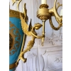 Porcelanowy Żyrandol Pałacowy z Malunkami - Porcelana + Brąz Lampa Sufitowa