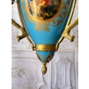 Porcelanowy Żyrandol Pałacowy z Malunkami - Porcelana + Brąz Lampa Sufitowa