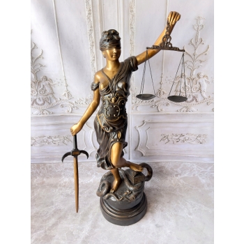 Wielka Temida Bogini Sprawiedliwości - Figura z Brazu Adwokat Sedzia 160cm