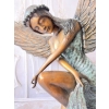 Anielica z Rozłożonymi Skrzydłami - Wielka Figura z Brazu - Aniołek 117cm