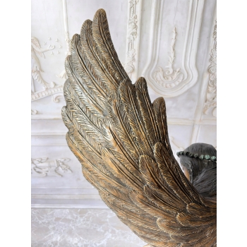 Anielica z Rozłożonymi Skrzydłami - Wielka Figura z Brazu - Aniołek 117cm