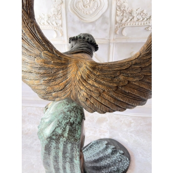 Anielica z Rozłożonymi Skrzydłami - Wielka Figura z Brazu - Aniołek 117cm