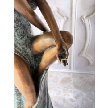 Anielica z Rozłożonymi Skrzydłami - Wielka Figura z Brazu - Aniołek 117cm