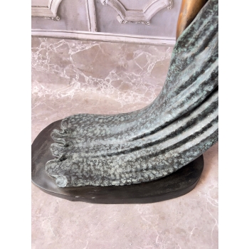Anielica z Rozłożonymi Skrzydłami - Wielka Figura z Brazu - Aniołek 117cm