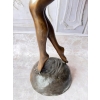 Calineczka z Brązu Elf - Stojaca Dziewczynka Wróżka - Figura z Brązu 150cm