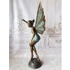 Calineczka z Brązu Elf - Stojaca Dziewczynka Wróżka - Figura z Brązu 150cm
