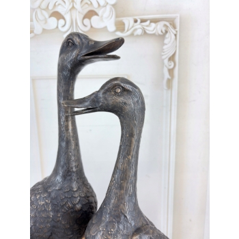 Rodzina Kaczek - 4 Kaczki Kaczka Komplet - Figura z Brązu - Prezent
