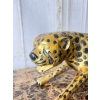 Duży Przyczajony Złoty Gepard Tygrys KOT Figura z Brązu Cętki Piękny 110cm