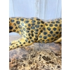 Duży Przyczajony Złoty Gepard Tygrys KOT Figura z Brązu Cętki Piękny 110cm