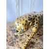 Duży Przyczajony Złoty Gepard Tygrys KOT Figura z Brązu Cętki Piękny 110cm