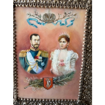 Srebrna Ramka na Zdjęcia Srebro + Emalia Caskie Orły - Rubiny - Unikat