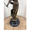 Wojowniczka z Mieczem – Figura z Brązu na Marmurowej Podstawie – 42 cm