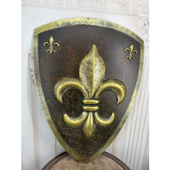 Metalowa Tarcza Rycerska - Zamek Pałac - Zbroja - Dekoracja