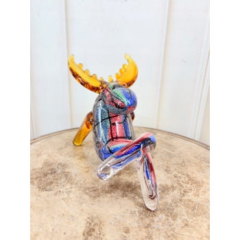 Szkło Murano Style - Siedzący Renifer - Figura ze Szkła - Dekoracja Ozdoba