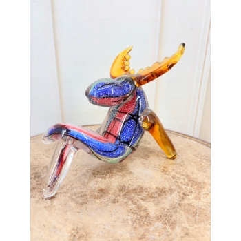 Szkło Murano Style - Siedzący Renifer - Figura ze Szkła - Dekoracja Ozdoba