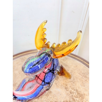Szkło Murano Style - Siedzący Renifer - Figura ze Szkła - Dekoracja Ozdoba