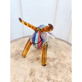 Szkło Murano Style - Siedzący Renifer - Figura ze Szkła - Dekoracja Ozdoba