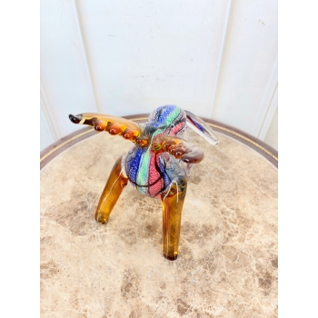 Szkło Murano Style - Siedzący Renifer - Figura ze Szkła - Dekoracja Ozdoba