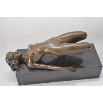 Akt Kobiety - Gimnastyczka Akrobatka Figura z Brązu - Piękna Postać