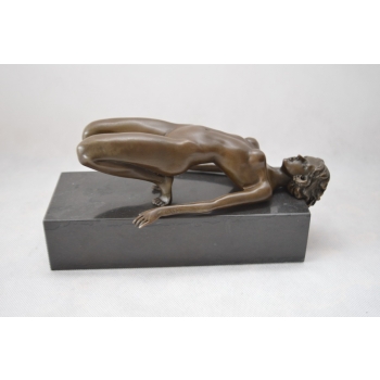 Akt Kobiety - Gimnastyczka Akrobatka Figura z Brązu - Piękna Postać