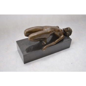 Akt Kobiety - Gimnastyczka Akrobatka Figura z Brązu - Piękna Postać