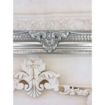 Srebrna Ramka Na Zdjęcia - Zdobiona Rama Do Obrazu - Dekoracja 75 x 65 cm